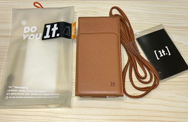 d509 mobee K iPhone 12 Pro Max スリーブ ブラウン 手帳型 カード収納 ショルダー