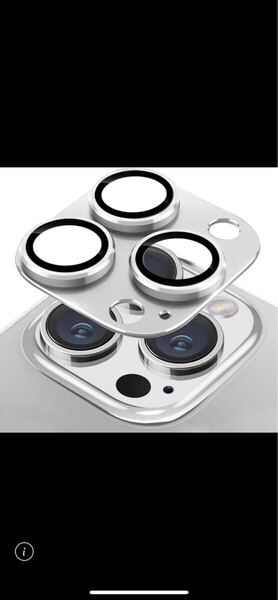 g213 iPhone 16 Pro/iPhone 16 Pro Max カメラフィルム アルミ合金製+AR高透過率強化ガラス 露出オーバー防止 アルミ合金(シルバー)