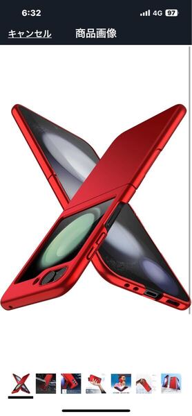 j24 Galaxy Z Flip5 ケース 薄型 人気 軽量 黄ばみ防止 衝撃吸収 PC素材 シンプル ハード レンズ保護 衝撃吸収 耐久 人気 携帯カバー 赤