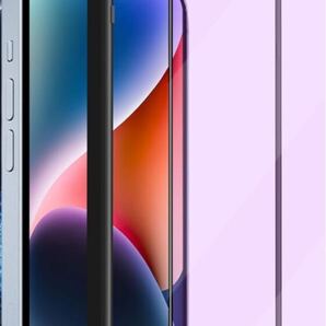 j4 iPhone14 /iPhone13 /iPhone 13Pro ガラスフィルム ブルーライトカット【日本旭硝子製 貼り付け簡単 指紋 気泡 飛散 キズ防止】 (1枚)