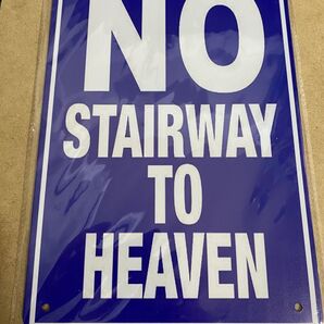 【楽器店ジョークグッズ】NO STAIRWAY TO HEAVEN 「天国への階段お断わり」 メタルプレート #PLATE-NOSTAIRWAY