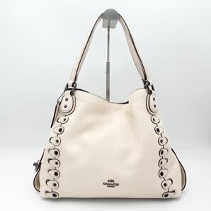 未使用 COACH コーチ イーディー トートバッグ ショルダー 21348 肩掛け イーディートート レザー ホワイト