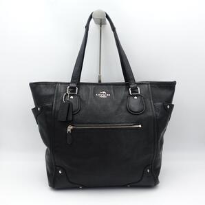 未使用級 COACH コーチ トートバッグ ショルダーバッグ F34039 ブラック レディース メンズ レザー グレイン レザー ミッキー トート