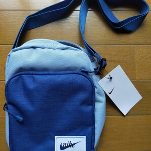 NIKE ナイキ ヘリテージ レーベル SMIT バック ブルー 定価3630円 タグ付き ショルダーバッグ ポーチ y10857-1-HZ8