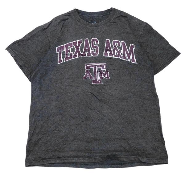 マジェスティック 半袖Tシャツ A&M大学アギーズ ロゴT 夏物古着i84 L相当
