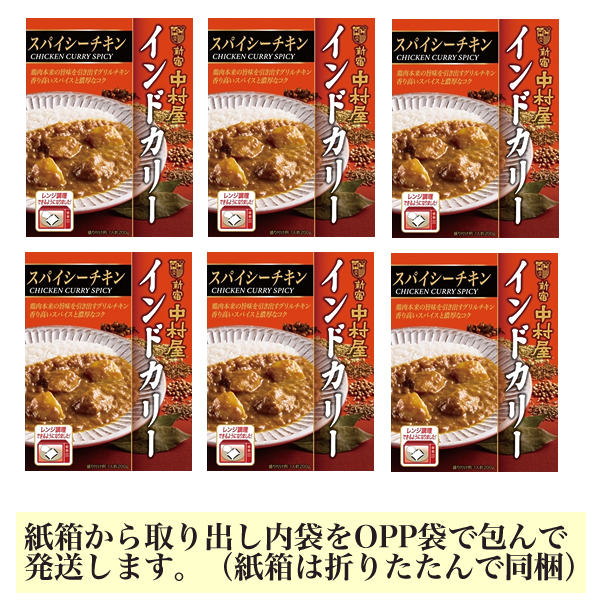 ■新宿中村屋 インドカリー(スパイシーチキン) 6箱■