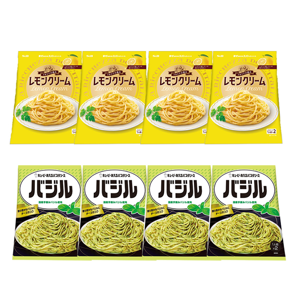 ■エスビー レモンクリーム・キューピー バジル 2種8袋 ■ 1袋2パック入り ■あえるパスタソース