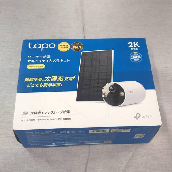 Tapo 防犯カメラ 屋外 ソーラー 見守りカメラ WiFi 防犯カメラ ソーラー 太陽光パワー Wi-Fi フルワイヤレス 2K 300万画素 Tapo C410 KIT/A