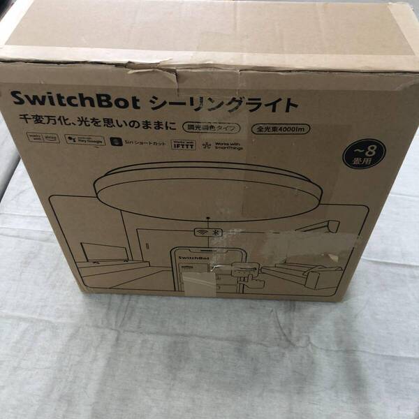 SwitchBot LEDシーリングライト 8畳 Alexa 無段階 調光調色 スイッチボット 天井 照明器具 4000lm 2.4GHzWi-Fi Bluetoothに対応 W2612240