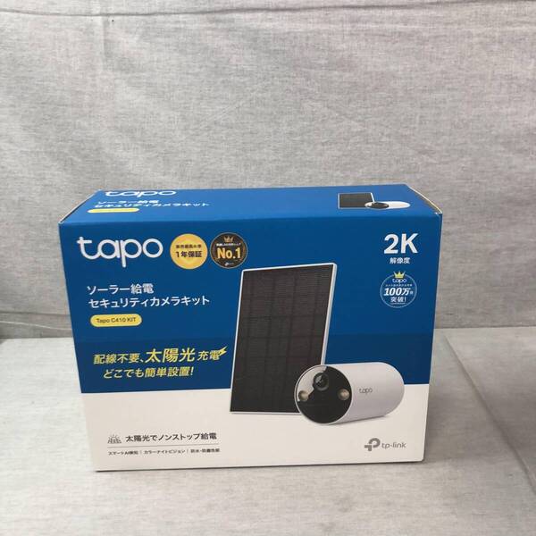 Tapo 防犯カメラ 屋外 ソーラー 見守りカメラ WiFi 防犯カメラ ソーラー 太陽光パワー Wi-Fi フルワイヤレス 2K 300万画素 Tapo C410 KIT/A