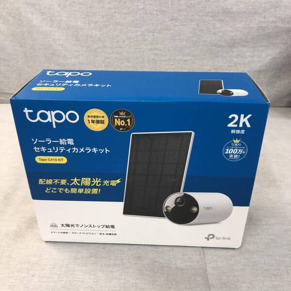 Tapo 防犯カメラ 屋外 ソーラー 見守りカメラ WiFi 防犯カメラ ソーラー 太陽光パワー Wi-Fi フルワイヤレス 2K 300万画素 Tapo C410 KIT/A