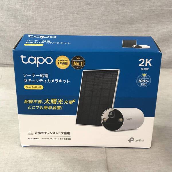 Tapo 防犯カメラ 屋外 ソーラー 見守りカメラ WiFi 防犯カメラ ソーラー 太陽光パワー Wi-Fi フルワイヤレス 2K 300万画素 Tapo C410 KIT/A