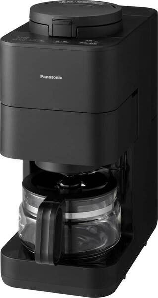 25年製 未使用 パナソニック コーヒーメーカー 全自動 ミル付き 沸騰浄水機能 デカフェ豆コース搭載 ブラック NC-A58-K