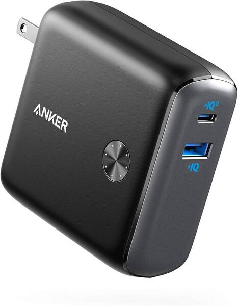 未使用 Anker PowerCore Fusion 10000 (9700mAh 20W PD モバイルバッテリー搭載USB充電器) 【PSE技術基準適合 】A1623115 (ブラック)