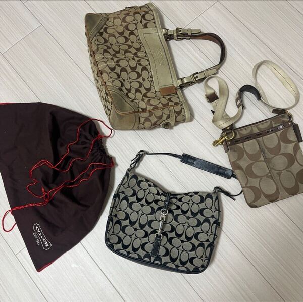 COACH バッグ コーチ ハンドバッグ ショルダーバッグ シグネチャー 3点セット