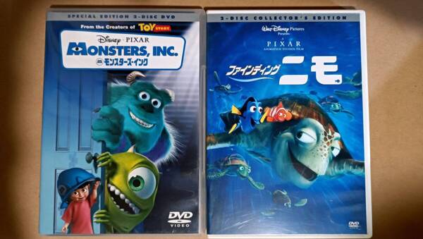 中古DVD 映画 モンスターズインク + ファインディングニモ