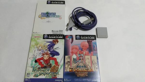 【送料込み】GC 神機世界 エヴォルシア ファイナルファンタジー クリスタルクロニクル シンフォニア GBAケーブル 簡易消毒済み