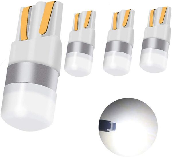 『送料無料』T10 LED バルブ ホワイト 6000K 10V-60V電圧、12V-24V車兼用 ポジションランプ W5W 194 175 161 168 4個 白 YO ライト