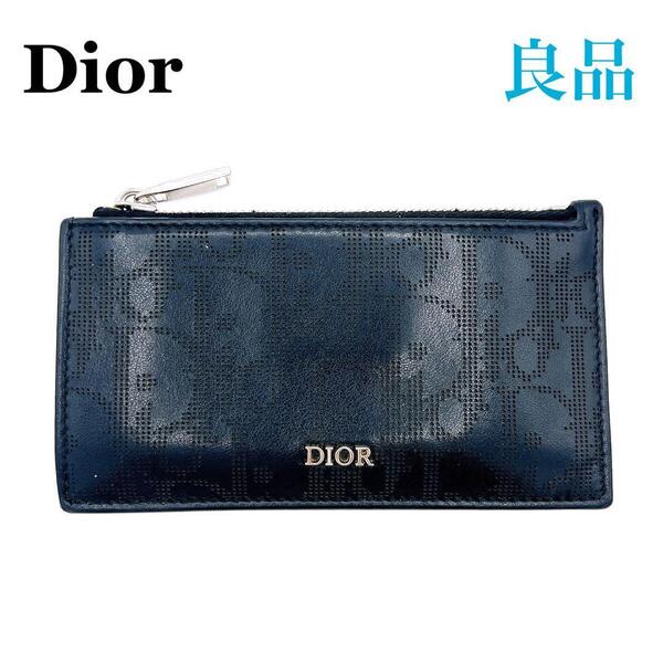 ディオール Dior レザー オブリーク フラグメントケース ブラック ブランド