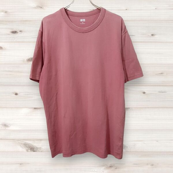 D0098 ユニクロ UNIQLO Tシャツ 半袖 カットソー (LL XL) 赤