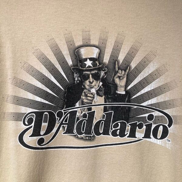 ★送料込み★ 00's ヴィンテージ 古着 D’Addario ダダリオ ギター弦 Tシャツ エレキギター ヤングギター ロックTシャツ