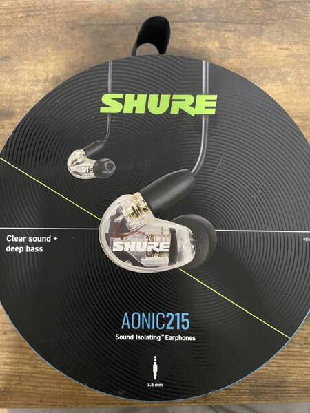 SHURE シュア イヤホン AONIC 215 有線 マイク付き SE215DYCL+UNI-A クリア 高遮音性 ゲーム ゲーミング カナル型