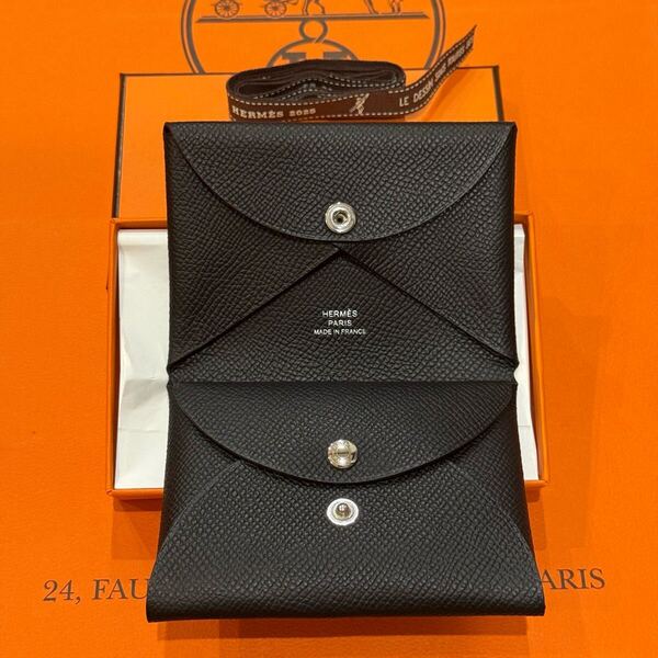 新品未使用 レア HERMES エルメス カルヴィデュオ コインケース ブラック エプソン 小銭入れ カードケース ケリー バーキン コンスタンス