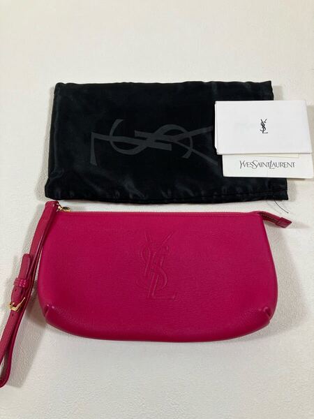 イヴサンローラン YVES SAINT LAURENT ポーチ ピンク 化粧 小物 正規品