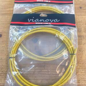 2本セット 自転車用ブレーキアウターケーブル B型ゴールド vianova オリジナル φ5mmx3000mm