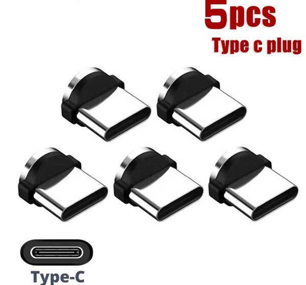 【送料込】マグネット 充電ケーブル アダプター USB Type-C 端子のみ 5個