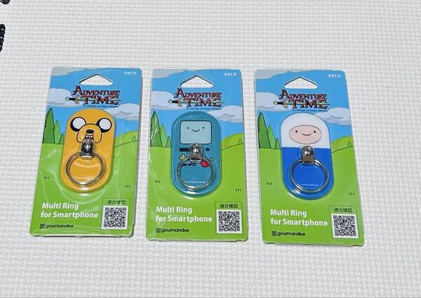 アドベンチャータイム スマホリング フィン ジェイク ビーモ 新品 3点セット