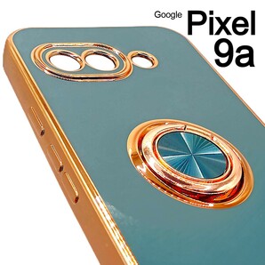 Pixel 9a スマホケース リング付き グレー(ゆうパケ)