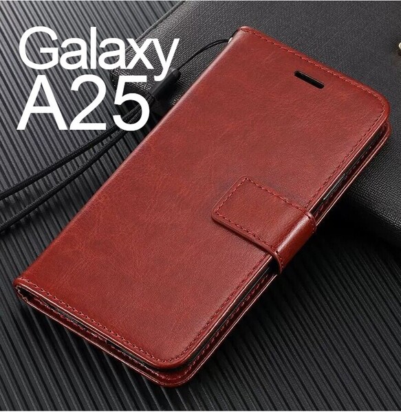 Galaxy A25 5G 手帳型 ブラウン スマホケース(ゆうパケ)