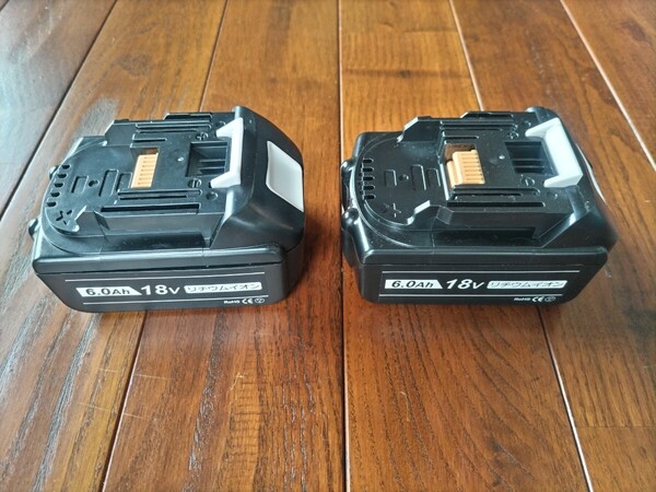 マキタ互換 18V バッテリー BL1860B 6.0Ah リチウムイオンバッテリー 大容量 LED表示 PSE CE