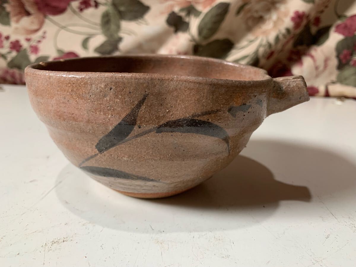 〔絵唐津　片口鉢〕 絵唐津片口ぐい呑（丸田宗彦） Karatsu Sake Carafe Cup（Maruta