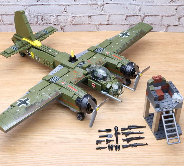 ドイツ軍 Ju88 軽爆撃機/夜間戦闘機 レゴ互換 ミリタリー 飛行機 航空機 兵器 ju-88 ドイツ空軍