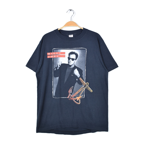 【送料無料】80s ビリージョエル USA製 ヴィンテージTシャツ ストームフロントツアー ロックTシャツ バンT BILLY JOEL メンズL @AAA1555