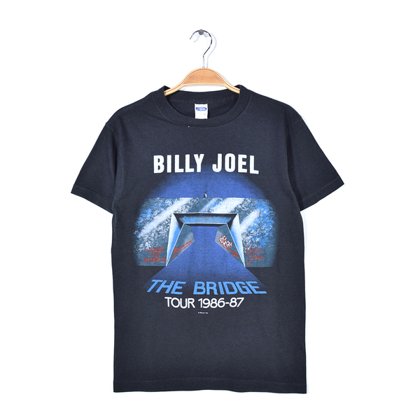 【送料無料】80s ビリージョエル USA製 ヴィンテージTシャツ ブリッジツアー ロックTシャツ バンT BILLY JOEL メンズS相当 古着 @AAA1525