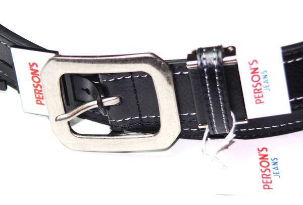 【1点限り赤字大特価】【送料込み】【期間限定】【新品】【税込み】PERSONS JEANS 35mm幅 男女兼用 カジュアルロングピンベルト 黒
