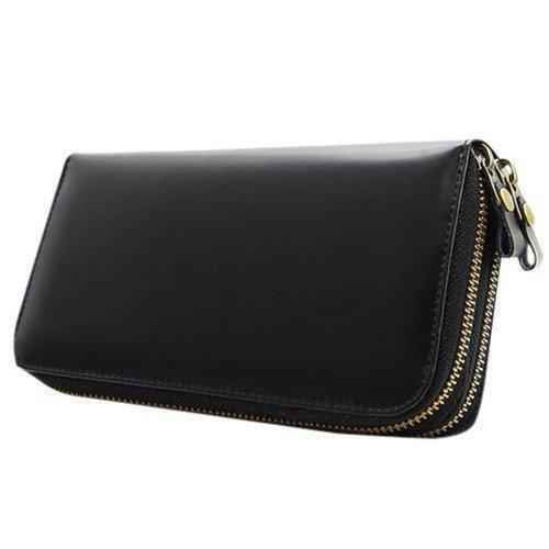 【決算大感謝祭特別SALE】【送料込み】【激安】【新品】【税込み】馬革ホースハイド セパレートタイプ ダブルラウンドロングウォレット黒