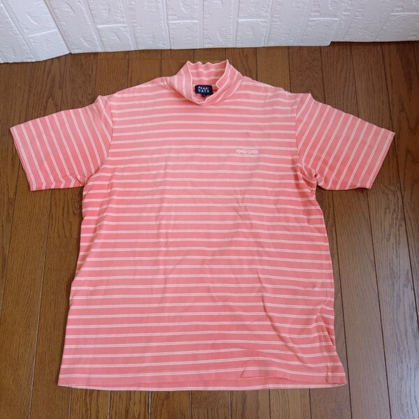 1933【中古】PEARLY GATES GOLF パーリーゲイツゴルフ ゴルフウェア 半袖 ハイネックシャツ メンズ サイズ LL(6)オレンジ白