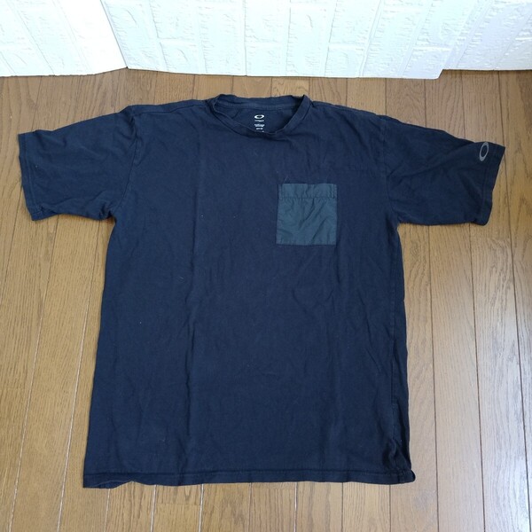 1939【中古】OAKLEY GOLF オークリーゴルフ ゴルフウェア 半袖 Tシャツ メンズ サイズ L 黒