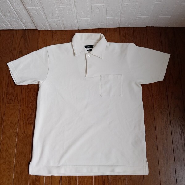 1944【中古】23区GOLF ゴルフウェア 半袖 ポロシャツ メンズ サイズ LL 白