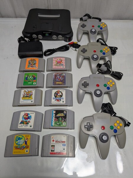 動作品ニンテンドー nintendo 任天堂64 本体 すぐ遊べるセット ソフト付き 中古品 送料無料 匿名配送