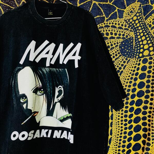 ナナ 中島美嘉 ウォッシュ加工 半袖 Tシャツ 夏 新品 お洒落 XL 2XL NANA 宮崎あおい 漫画 アニメ バンド 矢沢アイ ティーシャツ