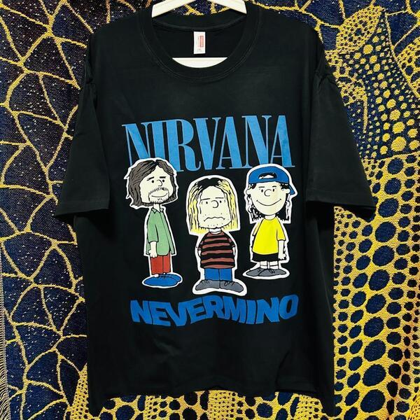 ニルヴァーナ ② 半袖 Tシャツ 夏 新品 お洒落 セット 歓迎 XL 2XL NIRVANA Snoopy スヌーピー リプリント ハイデザイン バンド