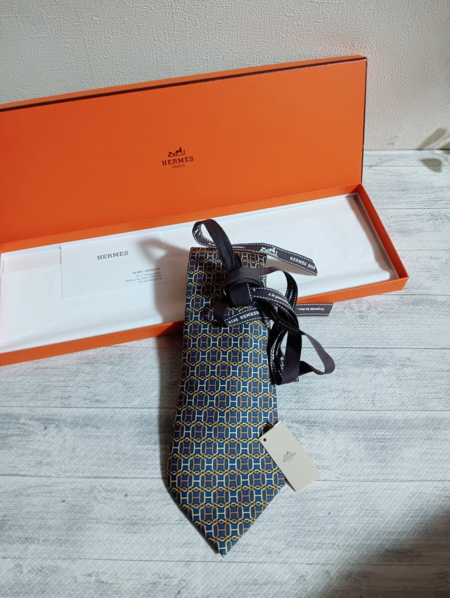 【未使用】エルメス HERMES ネクタイ H柄 ブルー系 2025年最新】Yahoo!オークション -エルメス ネクタイの中古品