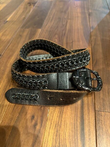 00s chain leather belt japanese label semantic design goa fuga civarize rick owens l.g.b. midas julius 14th addiction kmrii xfrm