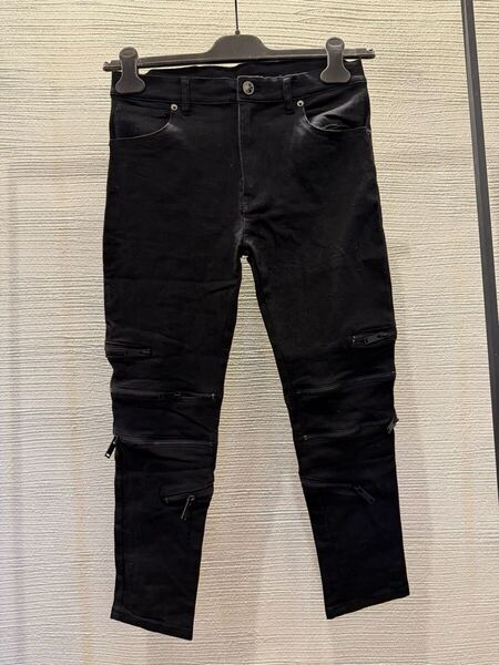 00s seana zip gimmick skinny denim pants japanese label super rare ifsixwasnine midas kmrii 14th addiction goa rick owens l.g.b.