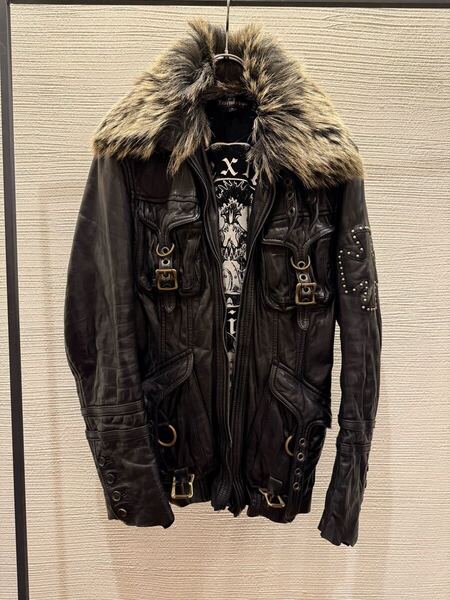 00s yasuyuki ishii leather fur jacket japanese label ifsixwasnine share spirit kmrii 14th addiction goa tornado mart l.g.b. midas